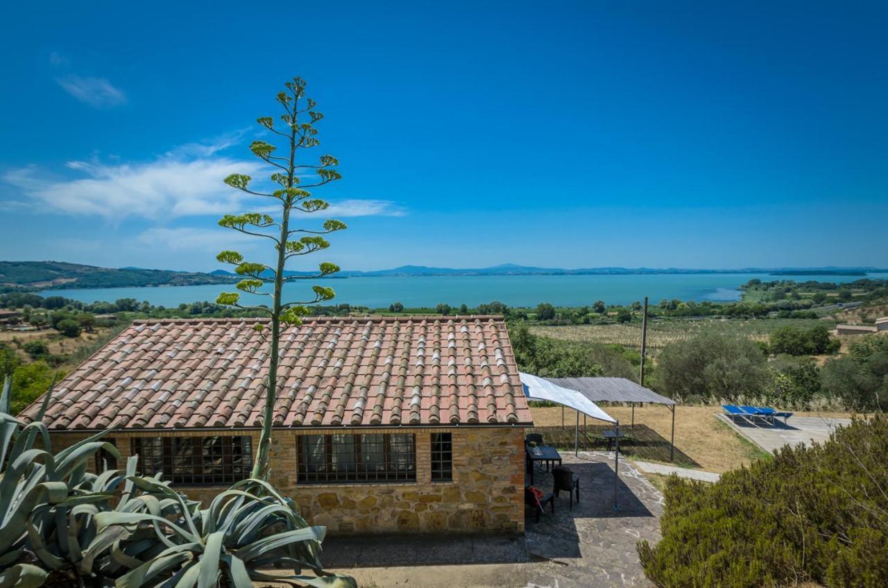 Poloturisticoumbria Rustico Con Piscina Vista Lago Passignano sul Trasimeno Ngoại thất bức ảnh